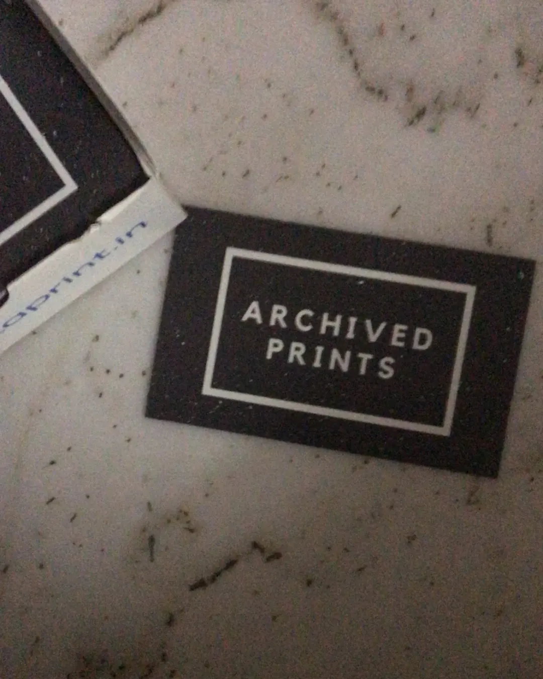 Printed Archived Prints card